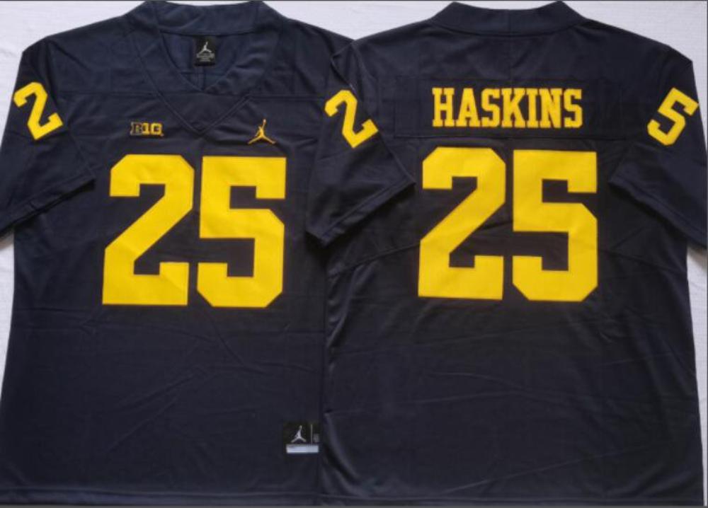 Mens Hassan Haskins 25 Michigan Wolverines Limited Jersey Blue