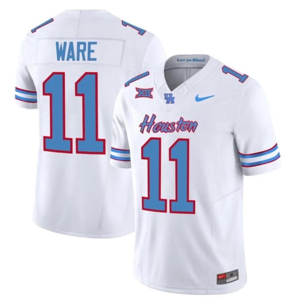 Mens Houston Cougars Oilers Andre Ware Jersey 11 Inspired Vapor College 2023