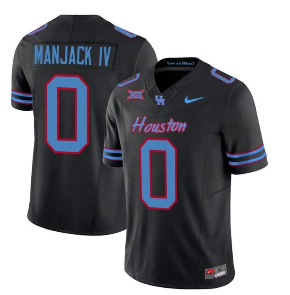 Mens Houston Cougars Oilers Manjack Iv Jersey 0 Inspired Vapor College 2023 B