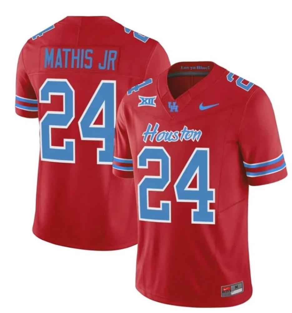 Mens Houston Cougars Oilers Tony Mathis Jr Jersey 24 Inspired Vapor College 2