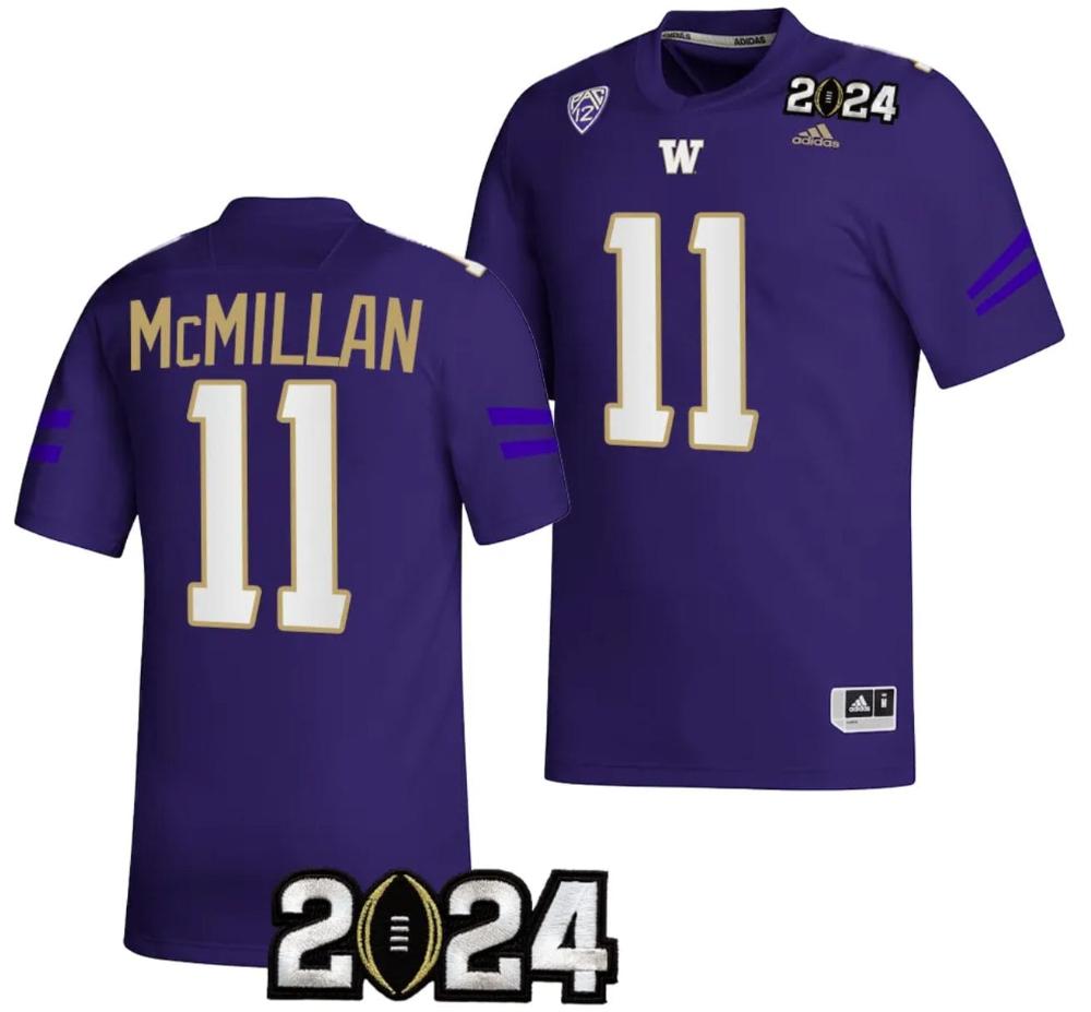 Mens Jalen Mcmillan Jersey 11 Washington Huskies 2024 College National Champi