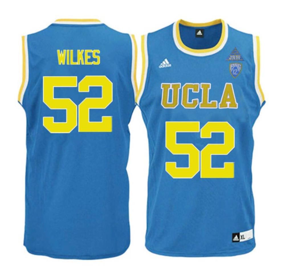 Mens Jamaal Wilkes 52 Blue Jersey Ucla Bruins College Basketball Jersey