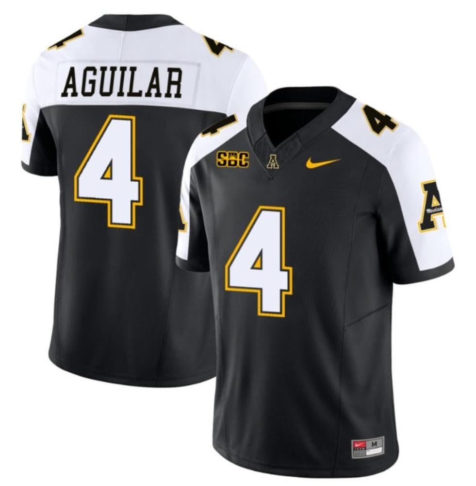 Mens Joey Aguilar Jersey 4 Appalachian State Mountaineers Collegeblack Altern