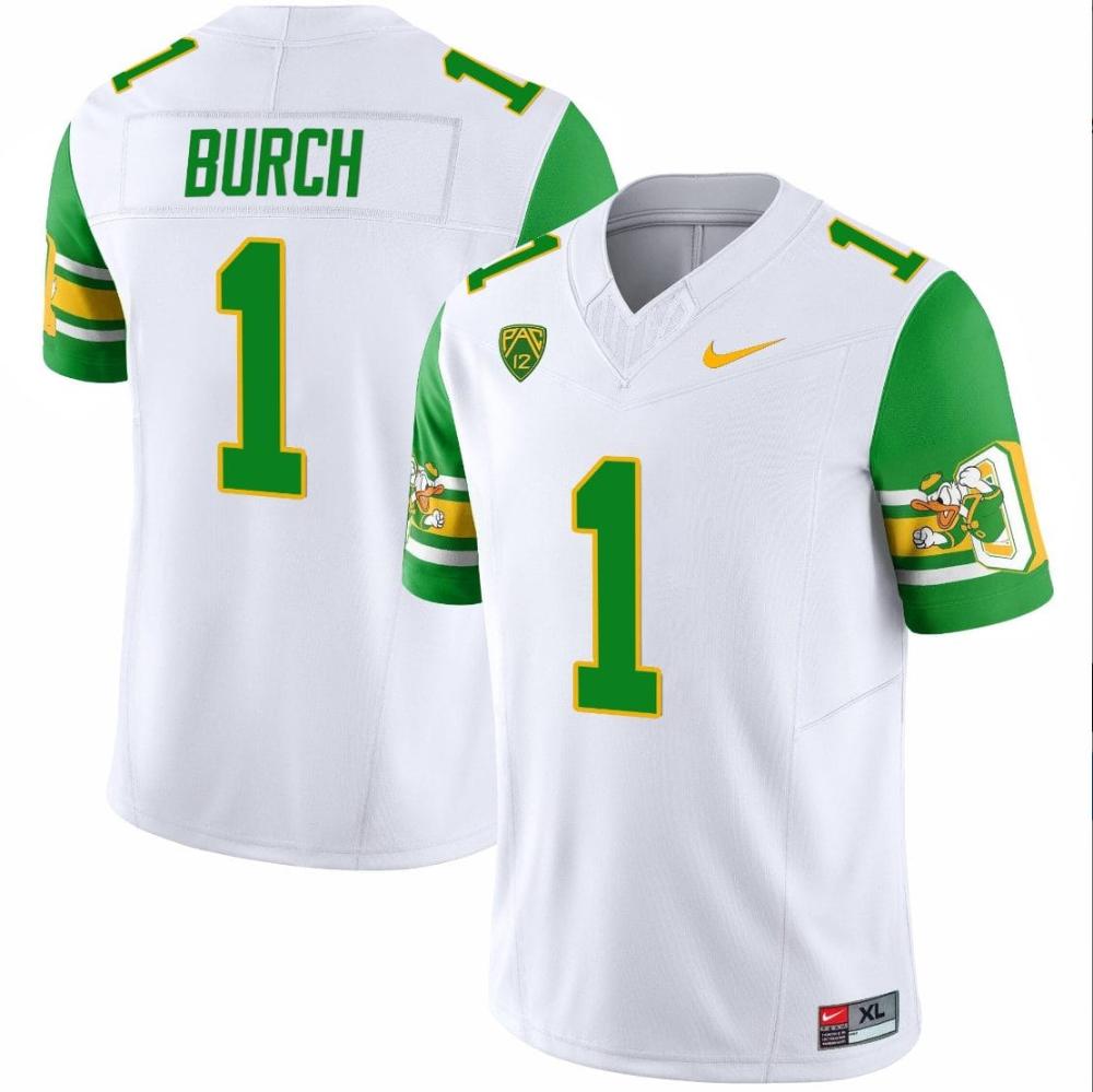 Mens Jordan Burch Jersey 1 Oregon Ducks Mighty Oregon 1984 Throwback Green S