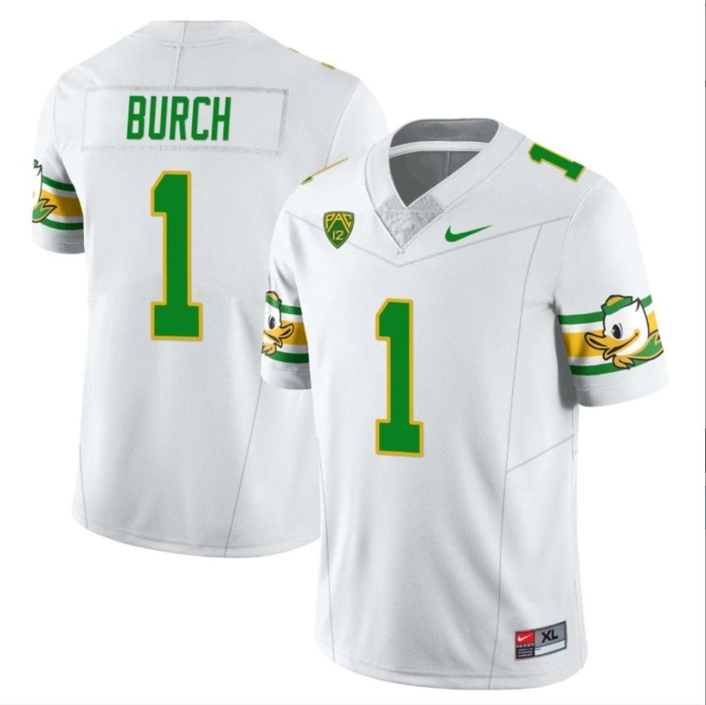Mens Jordan Burch Jersey 1 Oregon Ducks Mighty Oregon Throwback College
