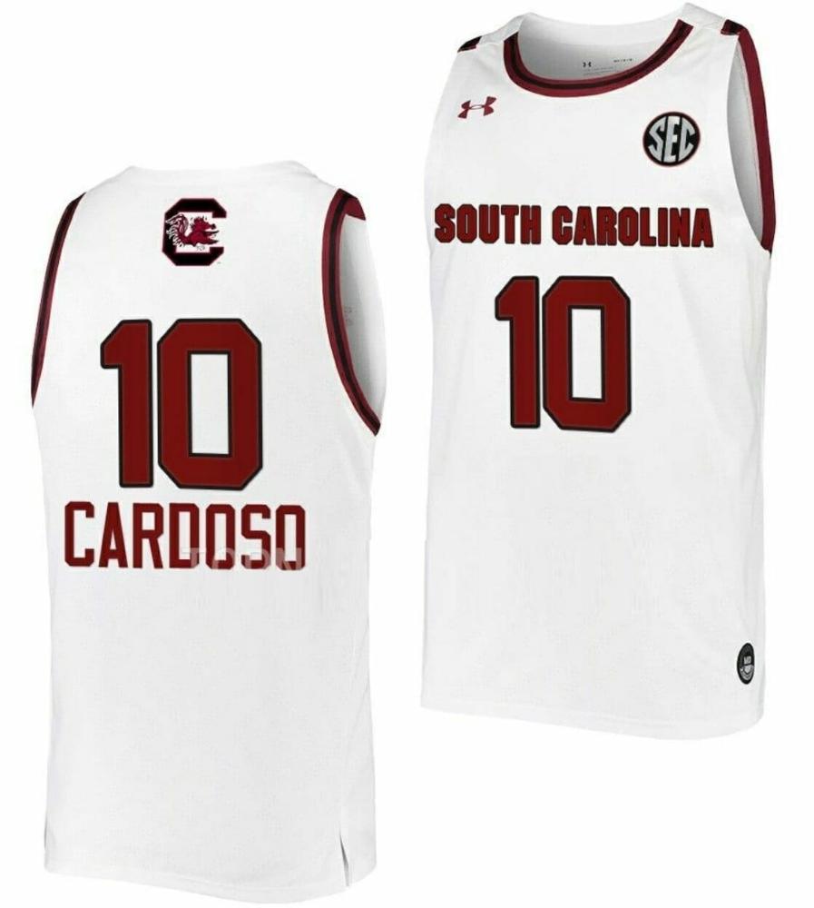 Mens Kamilla Cardoso Jersey South Carolina Gamecocks Basketball White 10