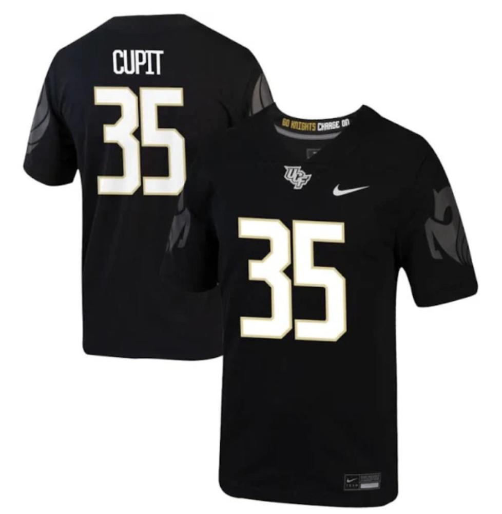 Mens Keenan Cupit Jersey 35 Ucf Knights Ncaa Football Black All Stitched