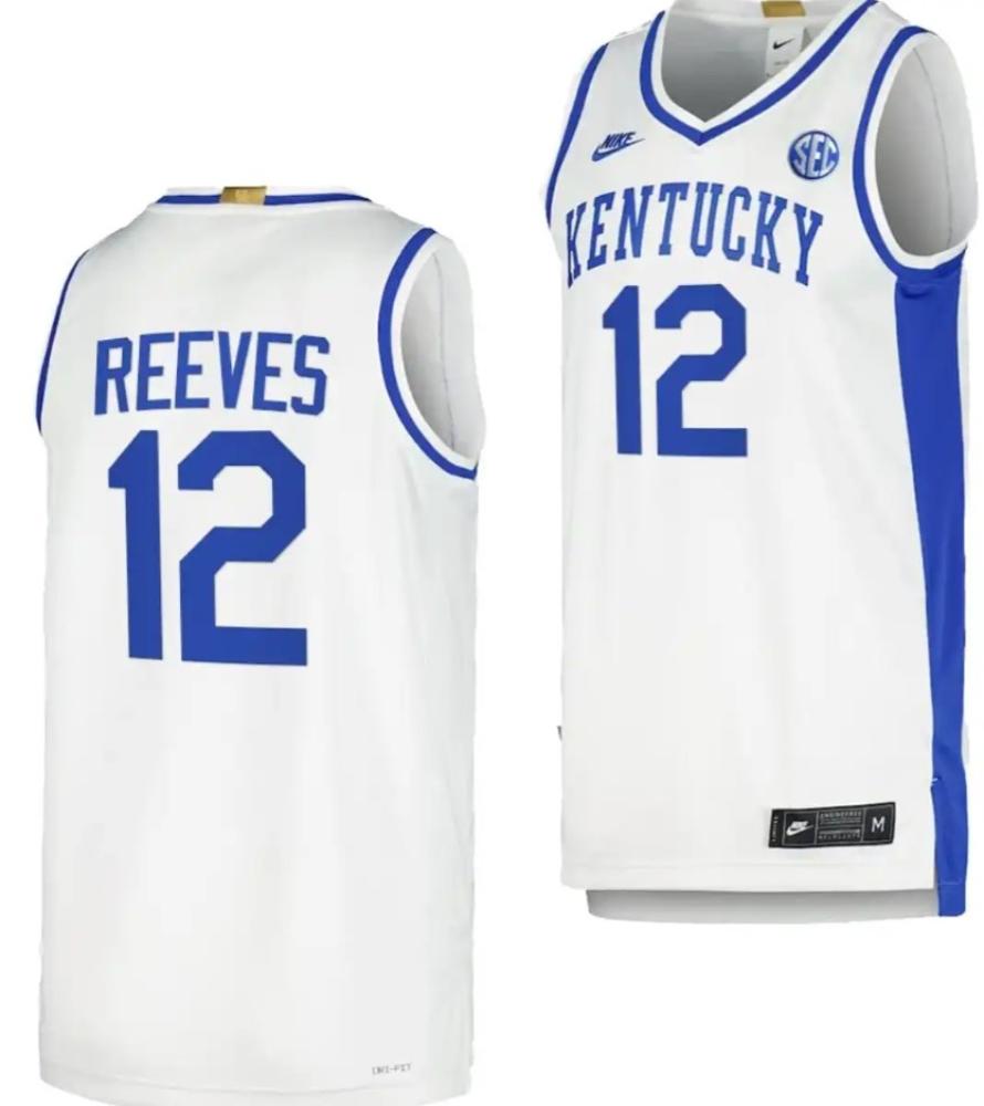 Mens Kentucky Wildcats Antonio Reeves Jersey 12 Limited Retro Basketball White