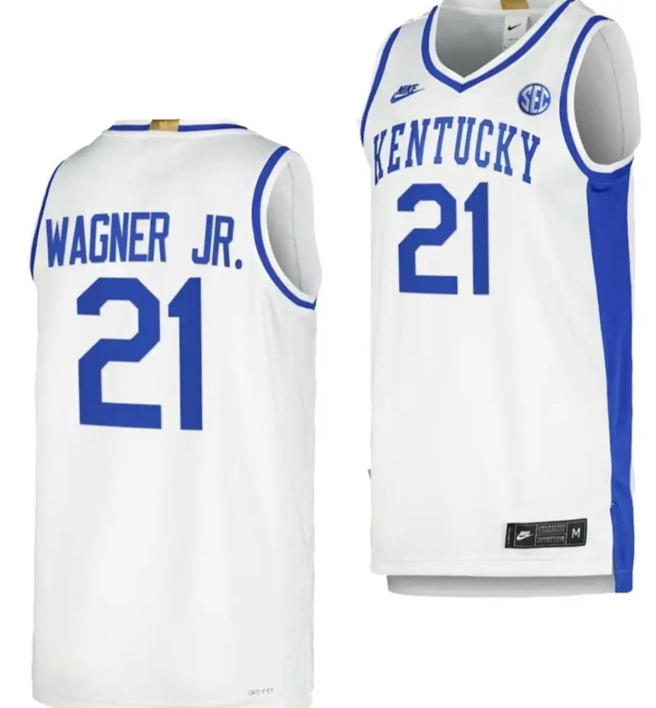 Mens Kentucky Wildcats Dajuan Wagner Jr Jersey 21 Limited Retro White