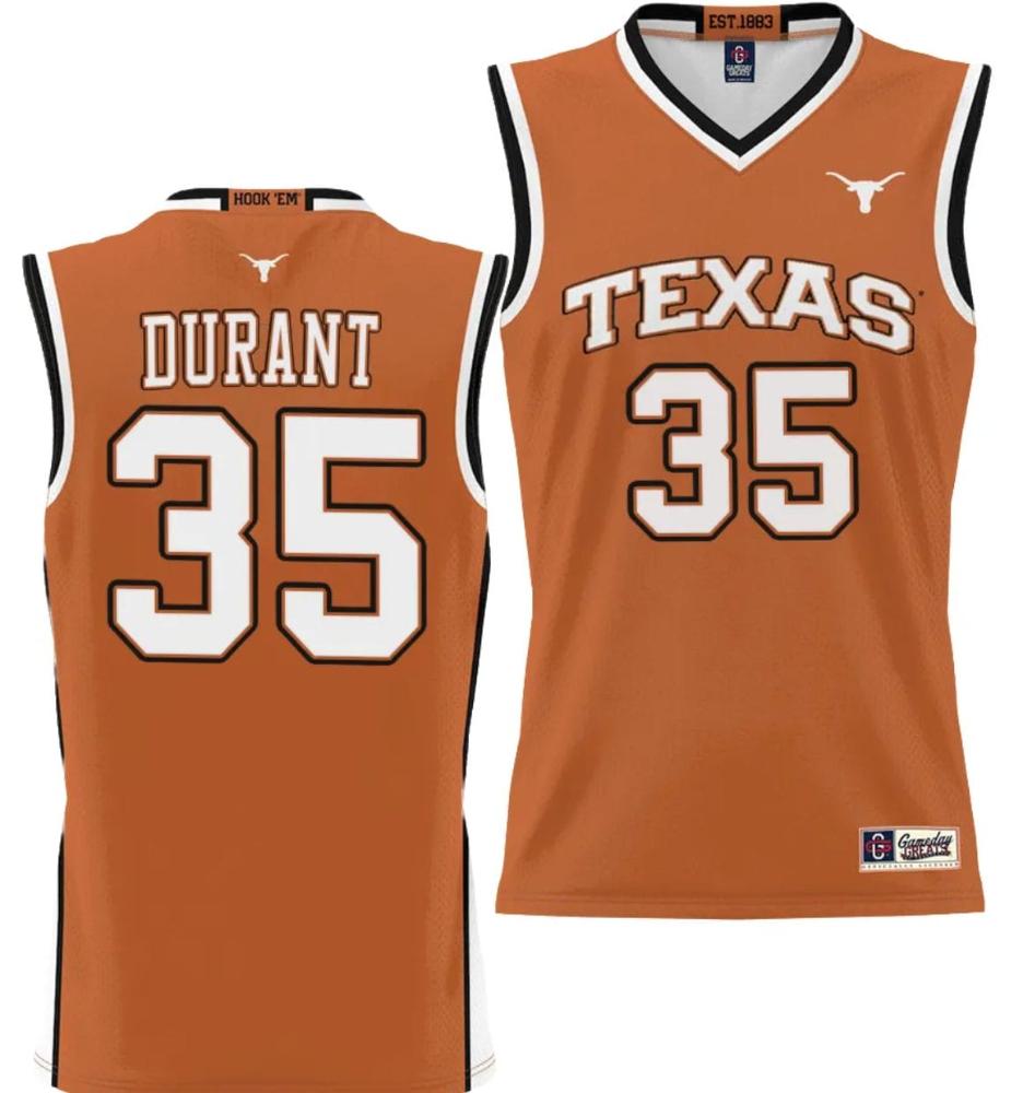 Mens Kevin Durant Jersey 35 Texas Longhorns Nil Basketball College Lightweigh
