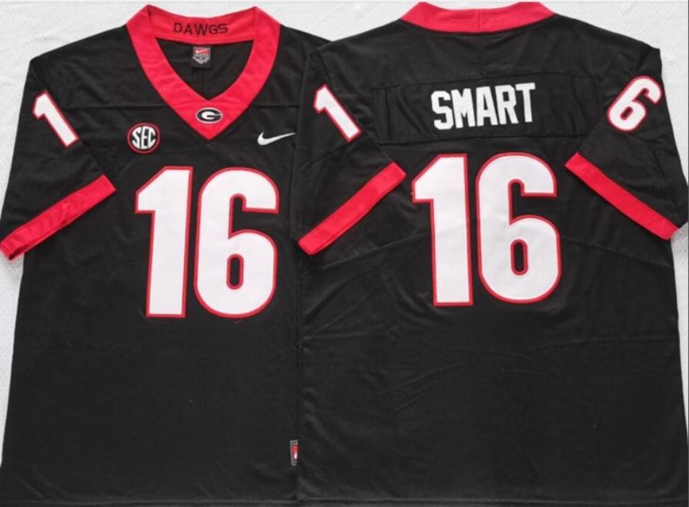 Mens Kirby Smart 16 Georgia Bulldogs Limited Jersey Black