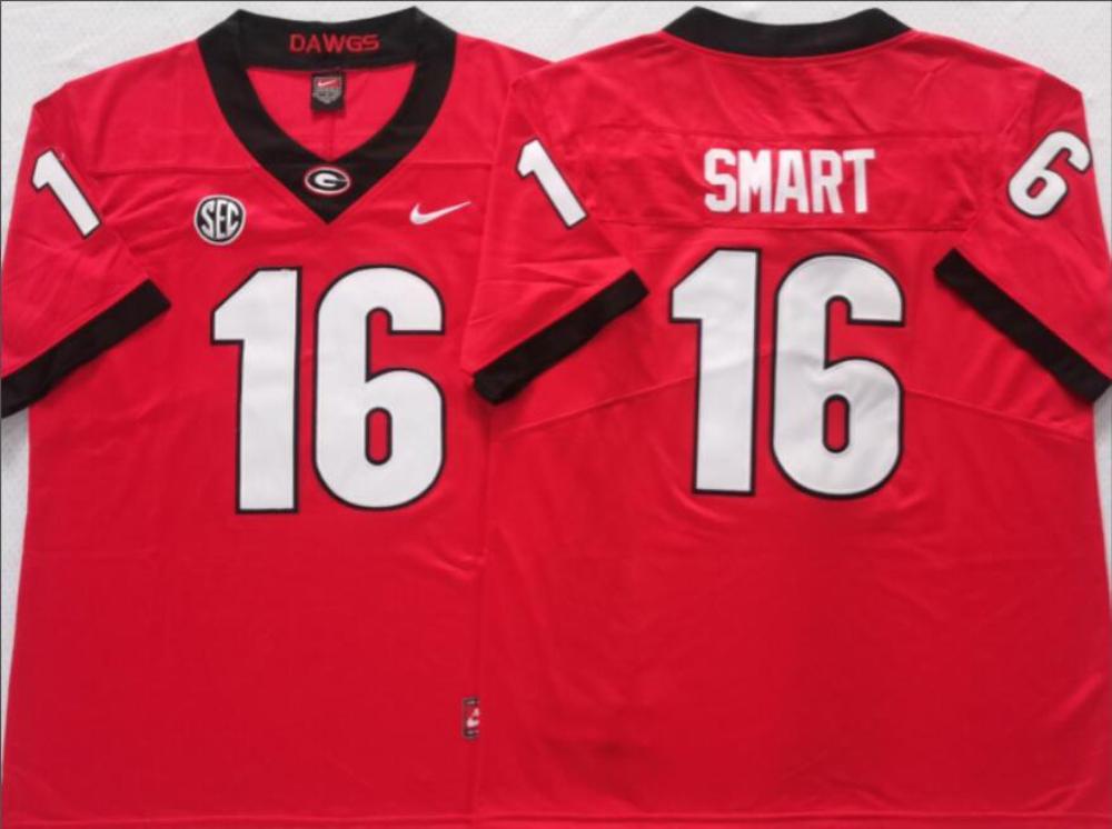 Mens Kirby Smart 16 Georgia Bulldogs Limited Jersey Red