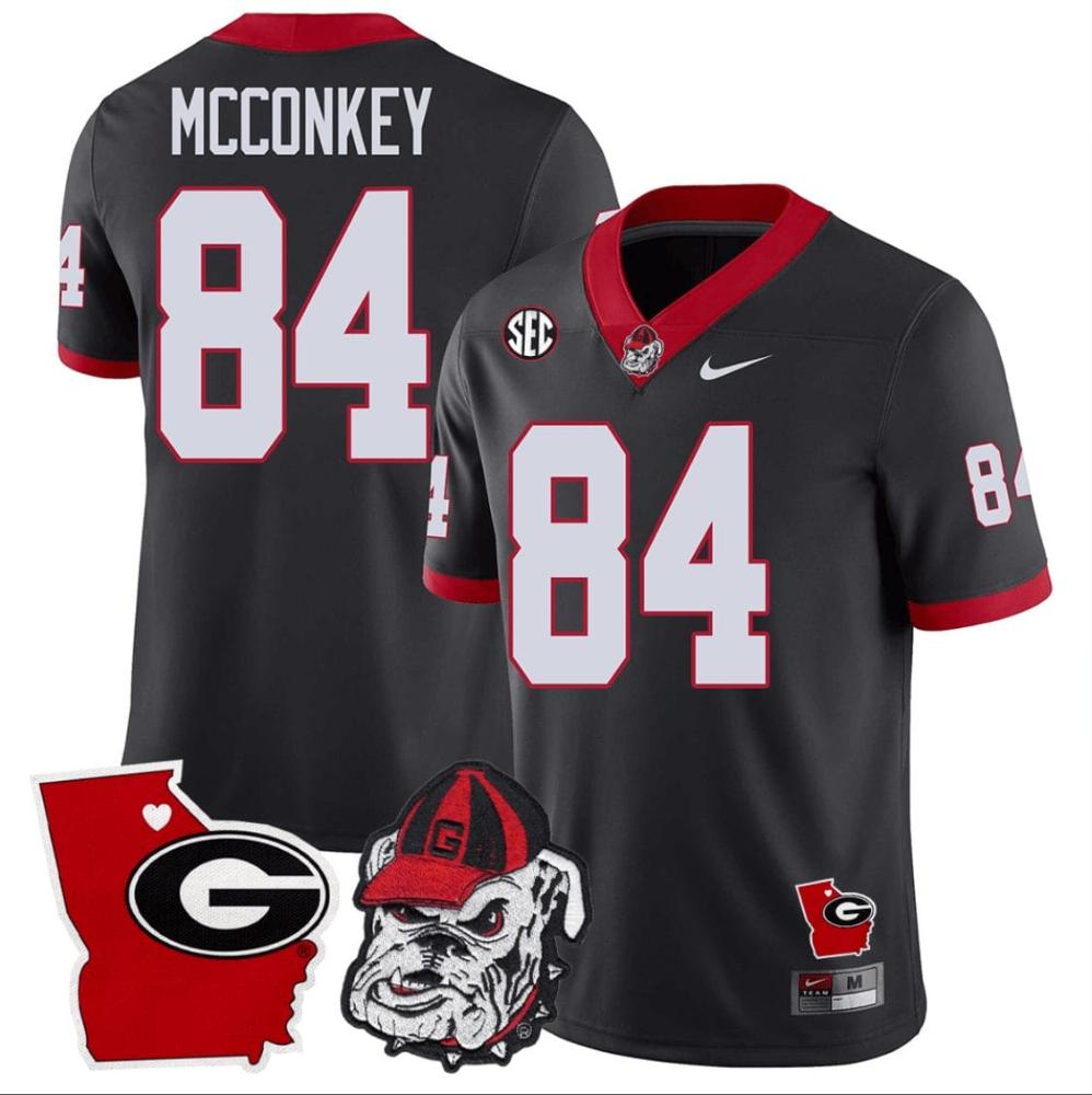 Mens Ladd Mcconkey Jersey 84 Georgia Bulldogs Georgia State Map College Footb
