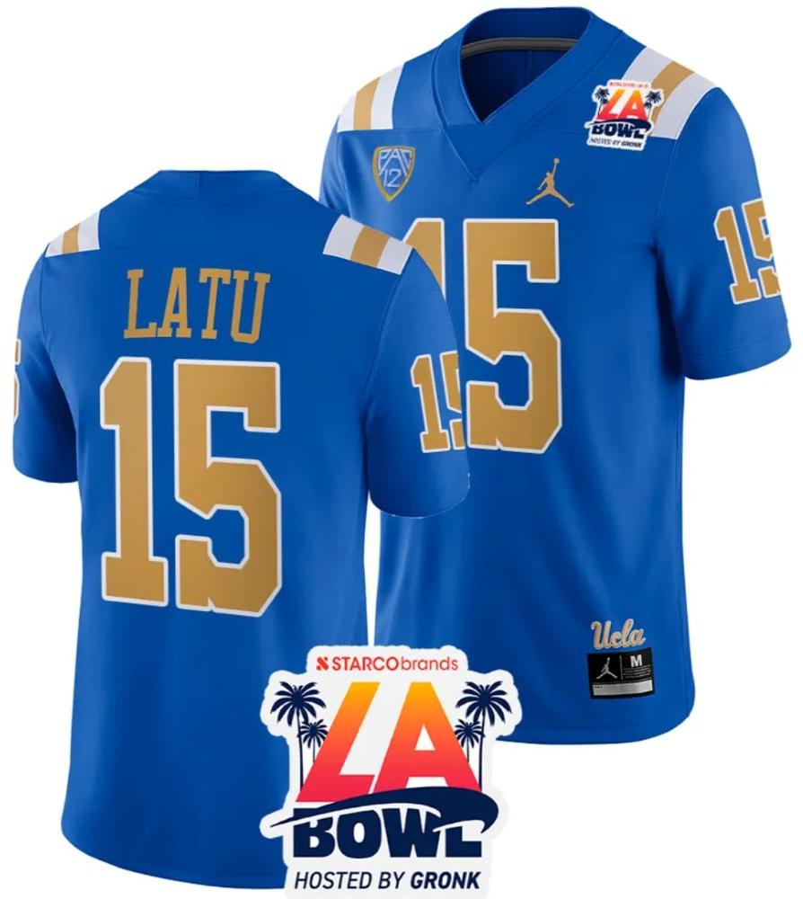 Mens Laiatu Latu Jersey 15 Ucla Bruins 2023 La Bowl College Blue