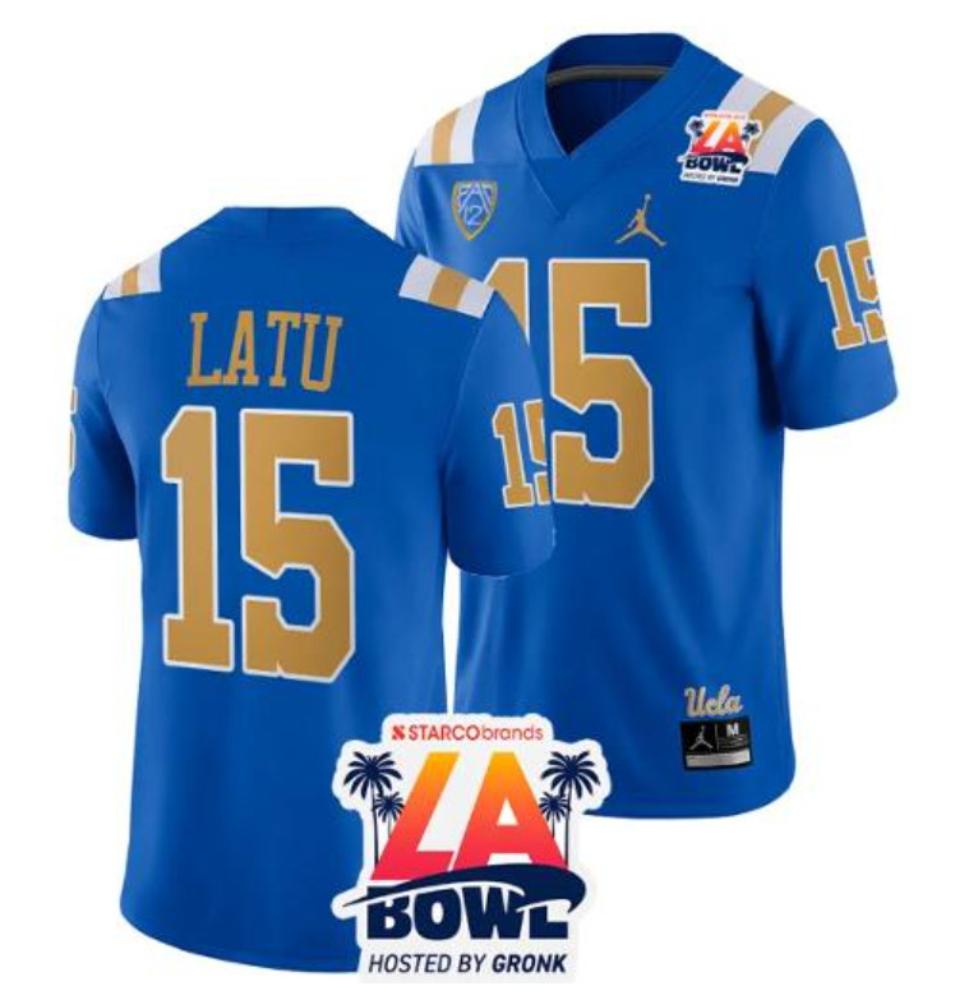 Mens Laiatu Latu Jersey 15 Ucla Bruins 2023 La Bowl College Football Blue