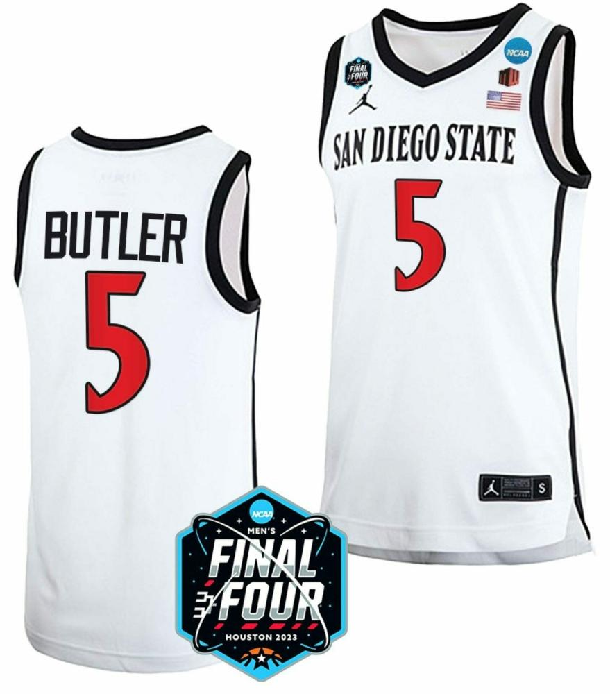 Mens Lamont Butler Jersey San Diego State Aztecs Basketball 2023 Ncaa Final Fo