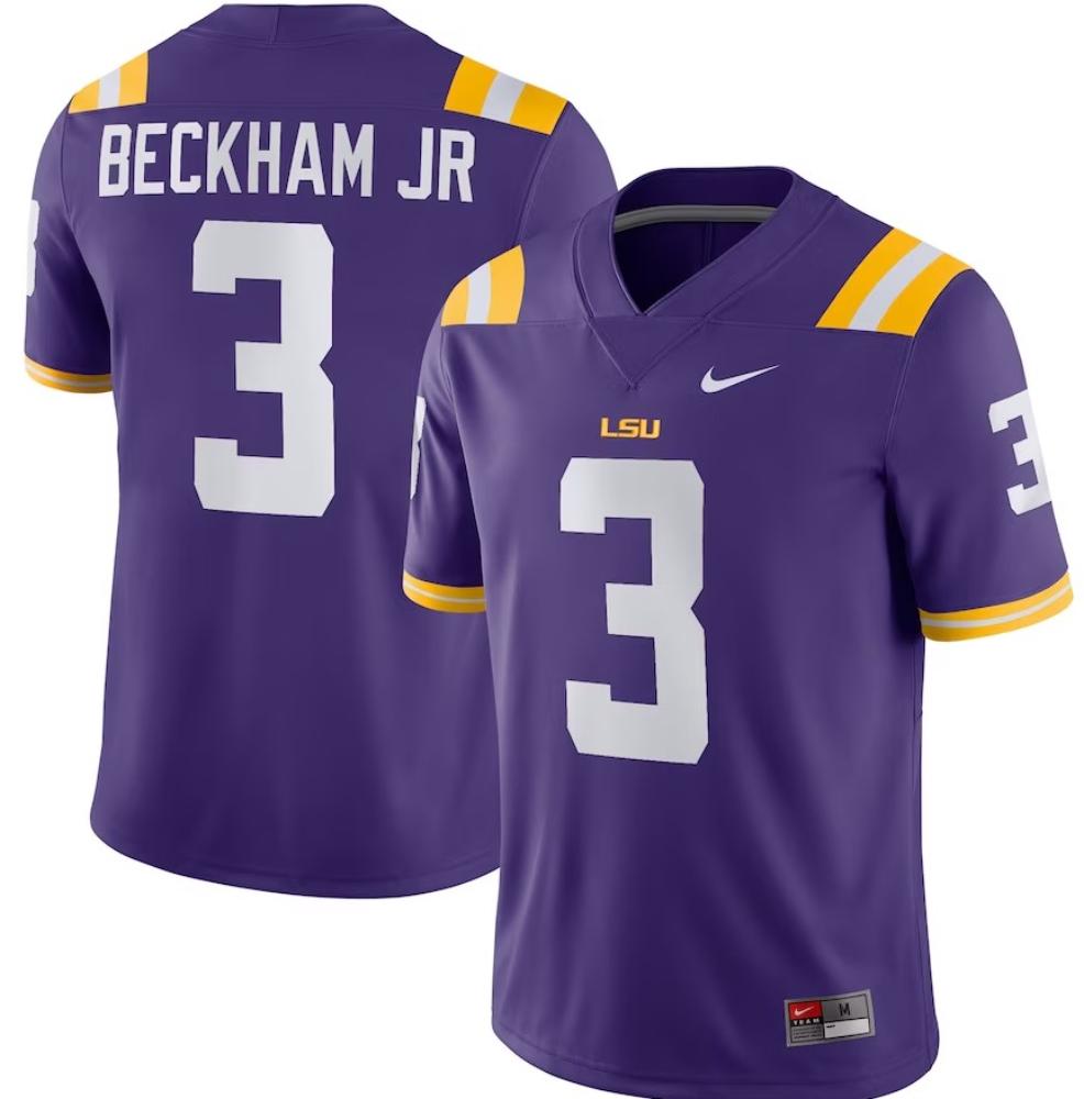 Mens Lsu Tigers 3 Odell Beckham Jr College Football Jersey Purple