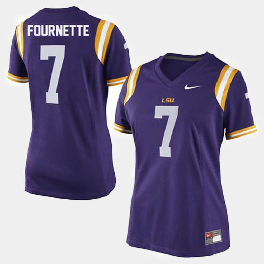 Mens Lsu Tigers 7 Leonard Fournette College Football Purple Jersey