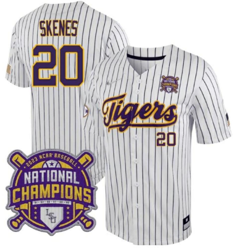 Mens Lsu Tigers Paul Skenes Jersey 20 Ncaa College