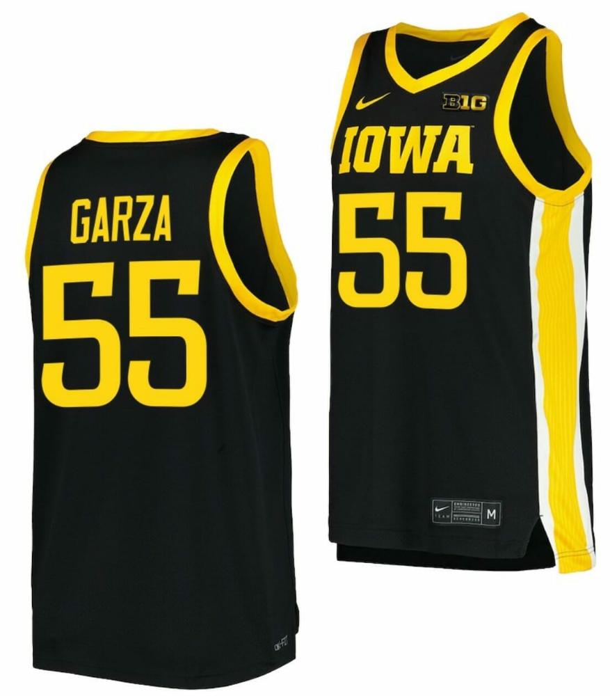Mens Luka Garza Jersey Iowa Hawkeyes Basketball Black 55