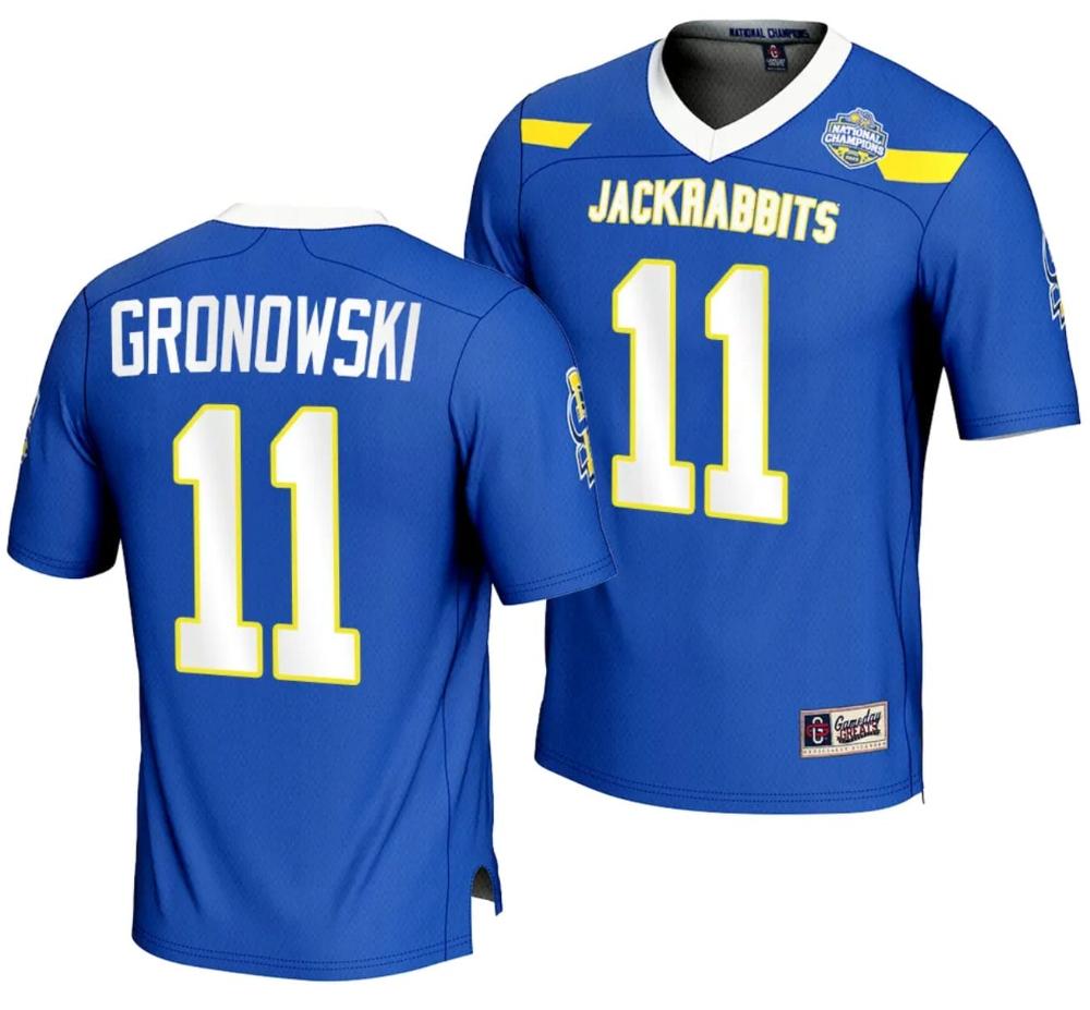 Mens Mark Gronowski Jersey 11 South Dakota State Jackrabbits 2023 Fcs Footbal