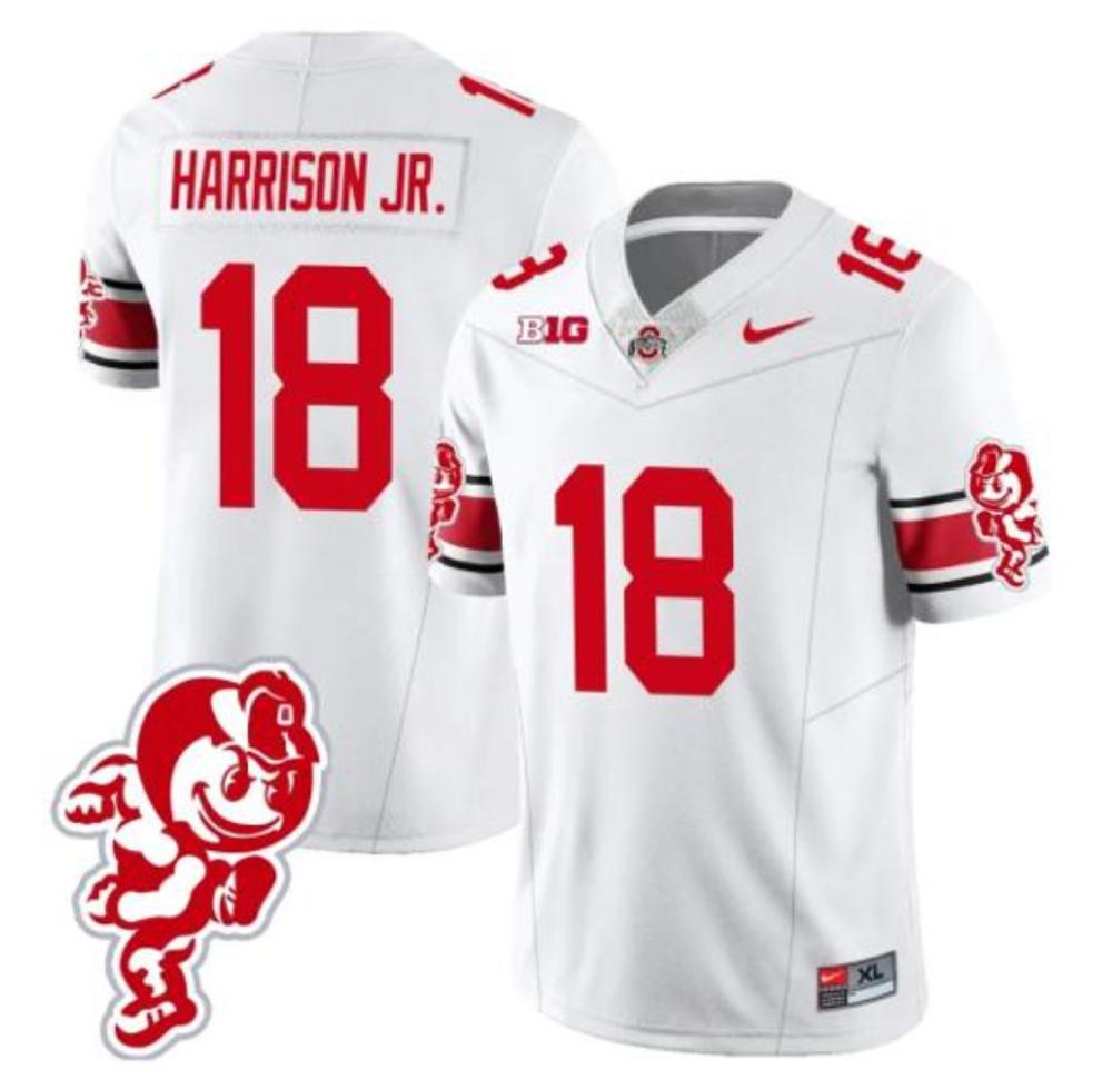 Mens Marvin Harrison Jr Jersey 18 Ohio State Buckeyes Football 2023 Stitched