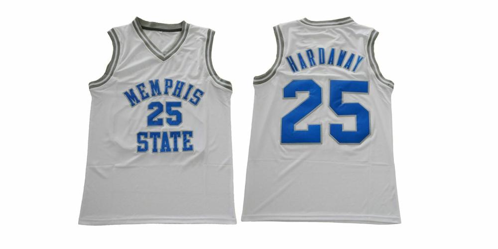 Mens Memphis Tigers 25 Penny Hardaway Ncaa Basketball Jersey White