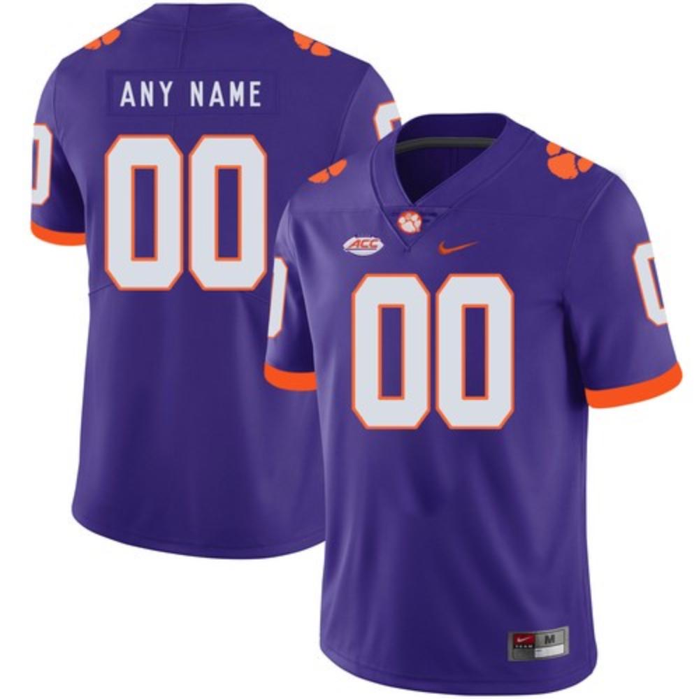 Mens Mens Clemson Tigers Custom Purple 2020 College Football Jersey