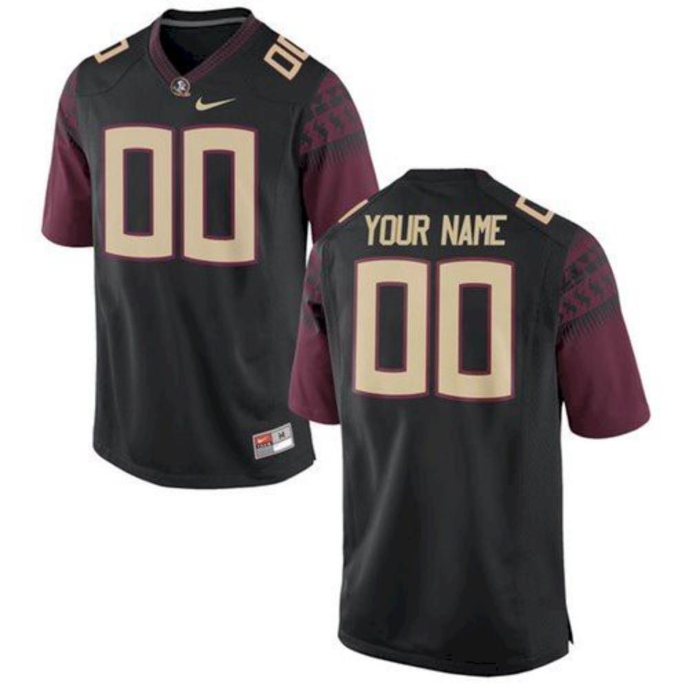 Mens Mens Custom Florida State Seminoles Black 2021 Ncaa Football Jersey