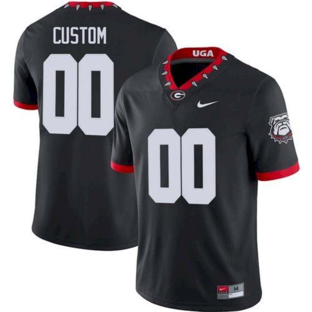 Mens Mens Custom Georgia Bulldogs Black Limited Football Stitched Jersey