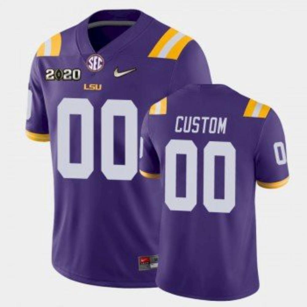 Mens Mens Jersey Lsu Tigers Custom Purple Football