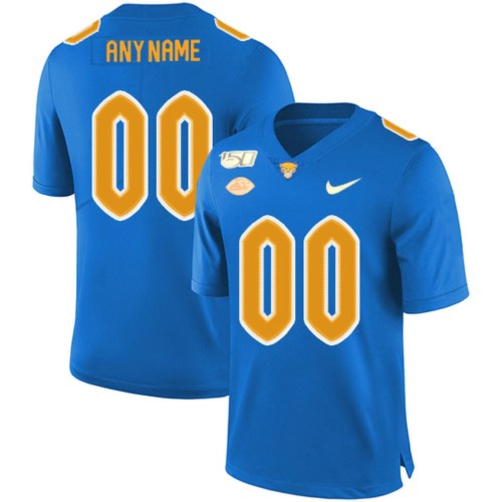 Mens Mens Pittsburgh Panthers Custom Royal Blue 2020 Ncaa Football Jersey