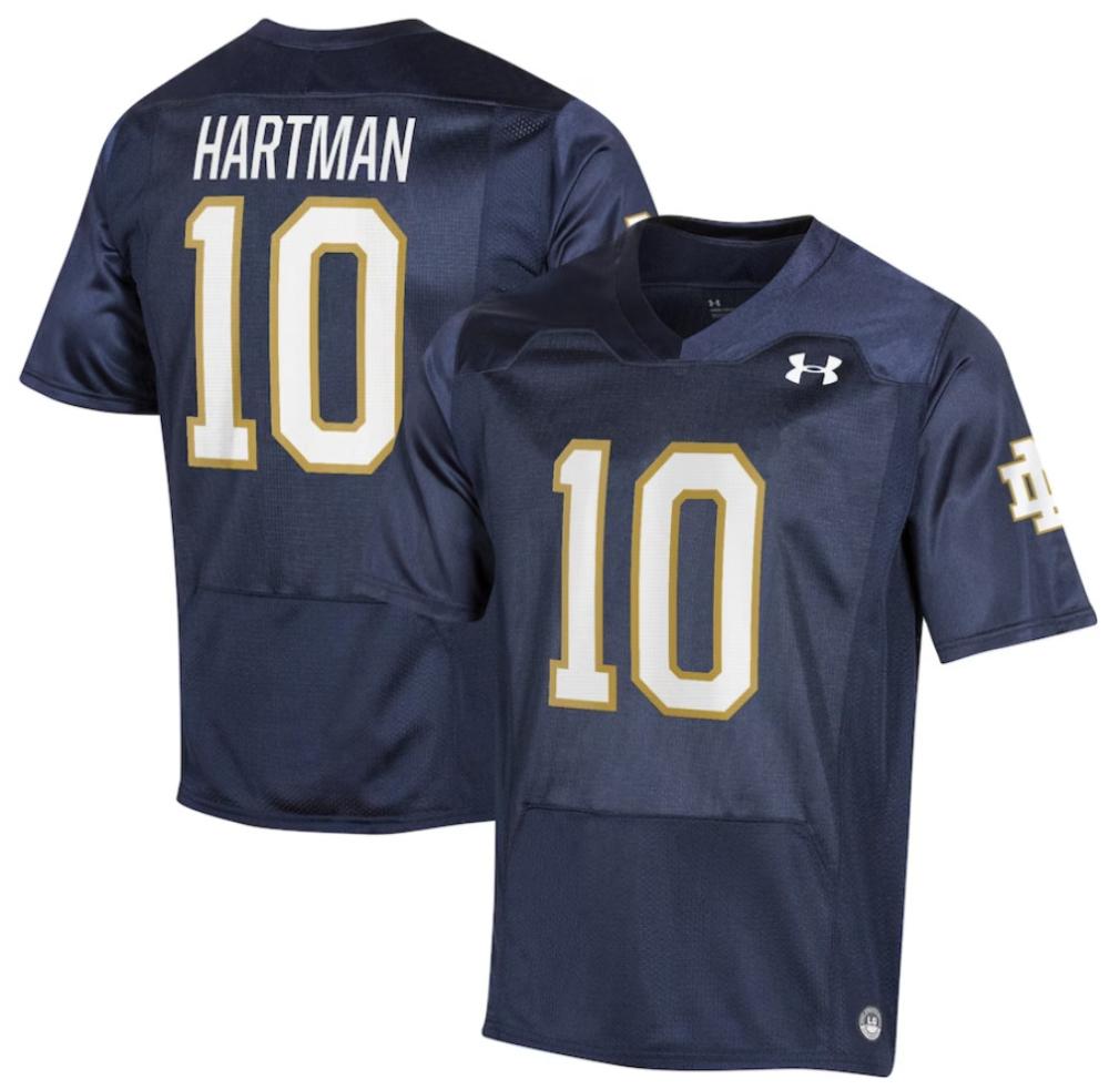 Mens Mens Sam Hartman 10 Notre Dame Fighting Irish Football Jersey Navy