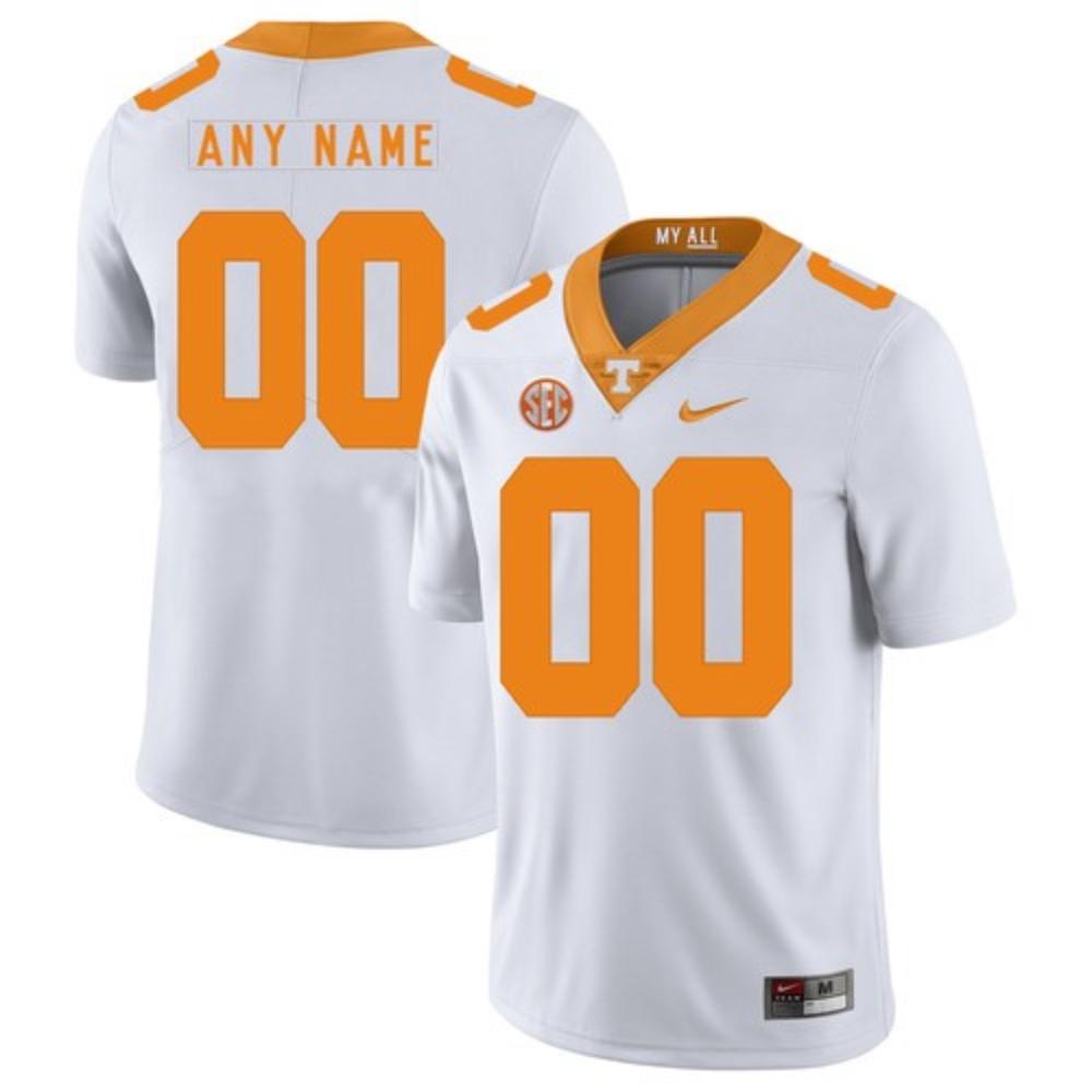 Mens Mens Tennessee Volunteers Custom White 2020 College Football Jersey