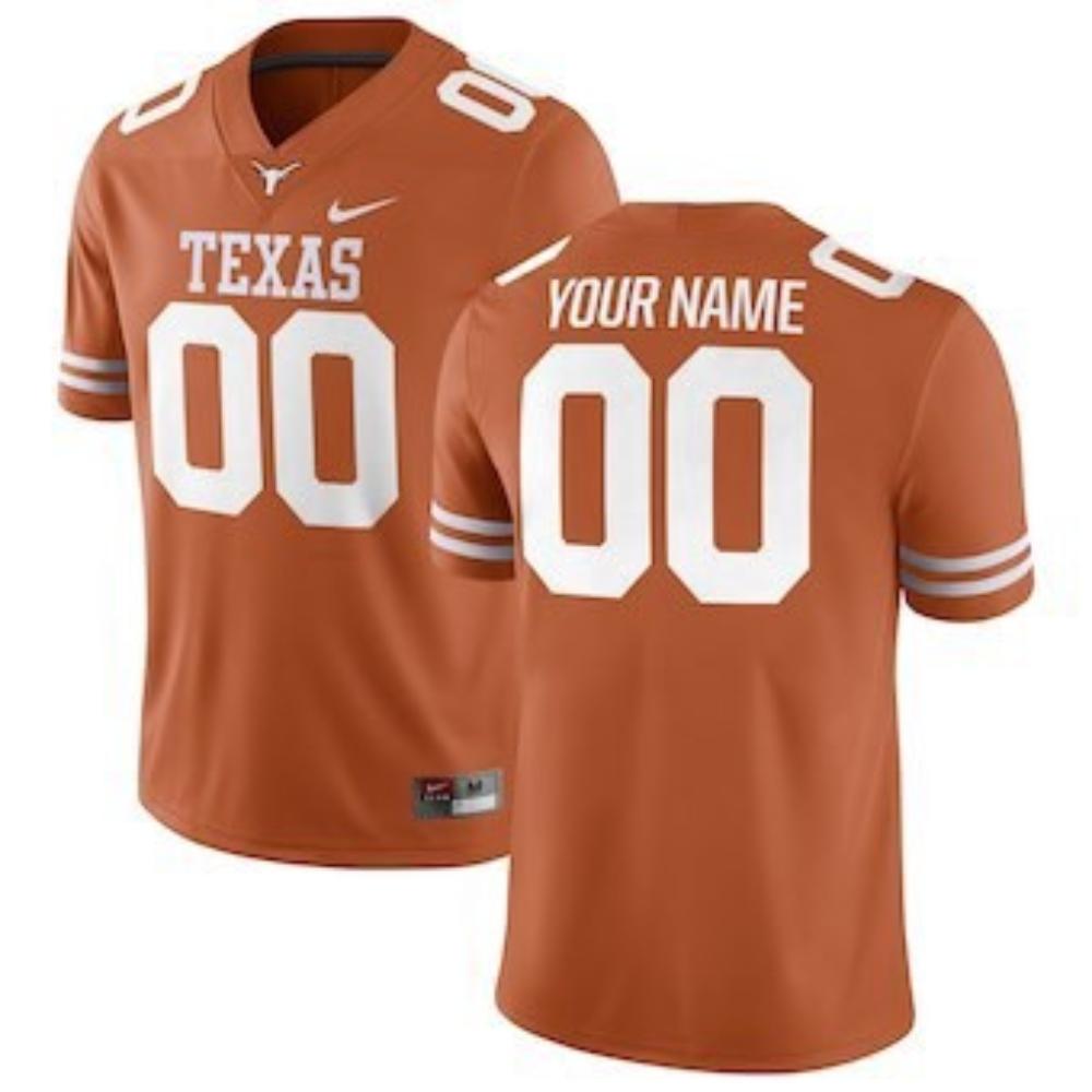 Mens Mens Texas Longhorns Custom Orange 2020 College Football Jersey