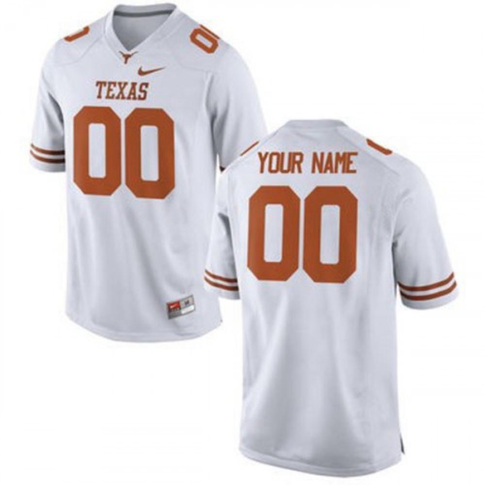 Mens Mens Texas Longhorns Custom White 2020 College Football Jersey