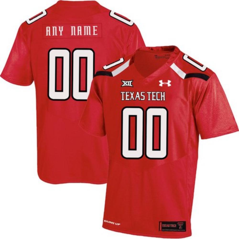 Mens Mens Texas Tech Custom Red 2020 College Football Jersey
