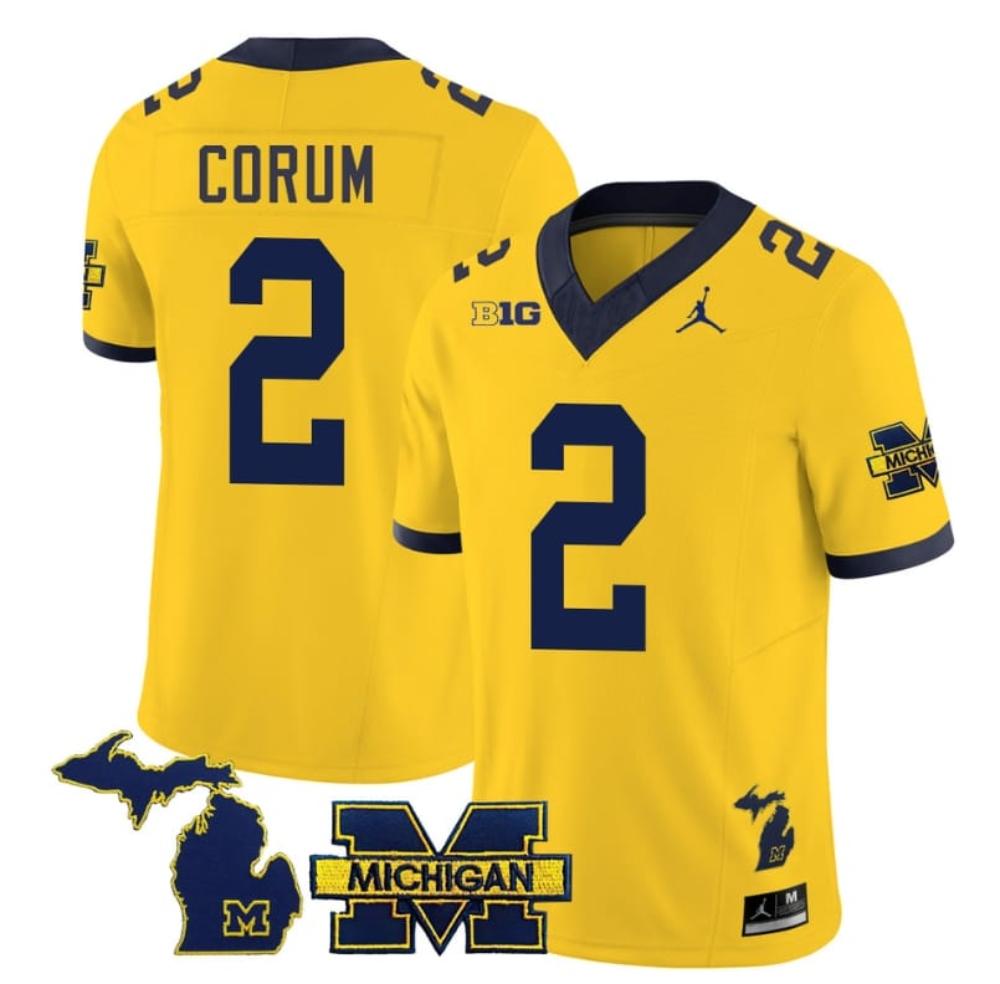 Mens Michigan Wolverines Blake Corum Jersey Special 2 College 2023 Stitched M