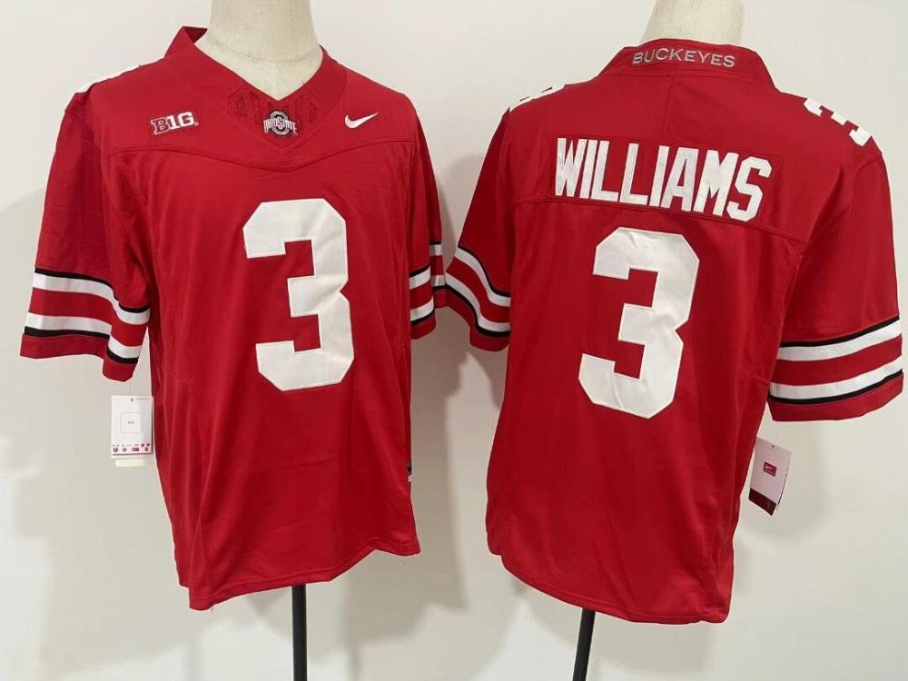 Mens Miyan Williams 3 Ohio State Buckeyes Limited Jersey Red