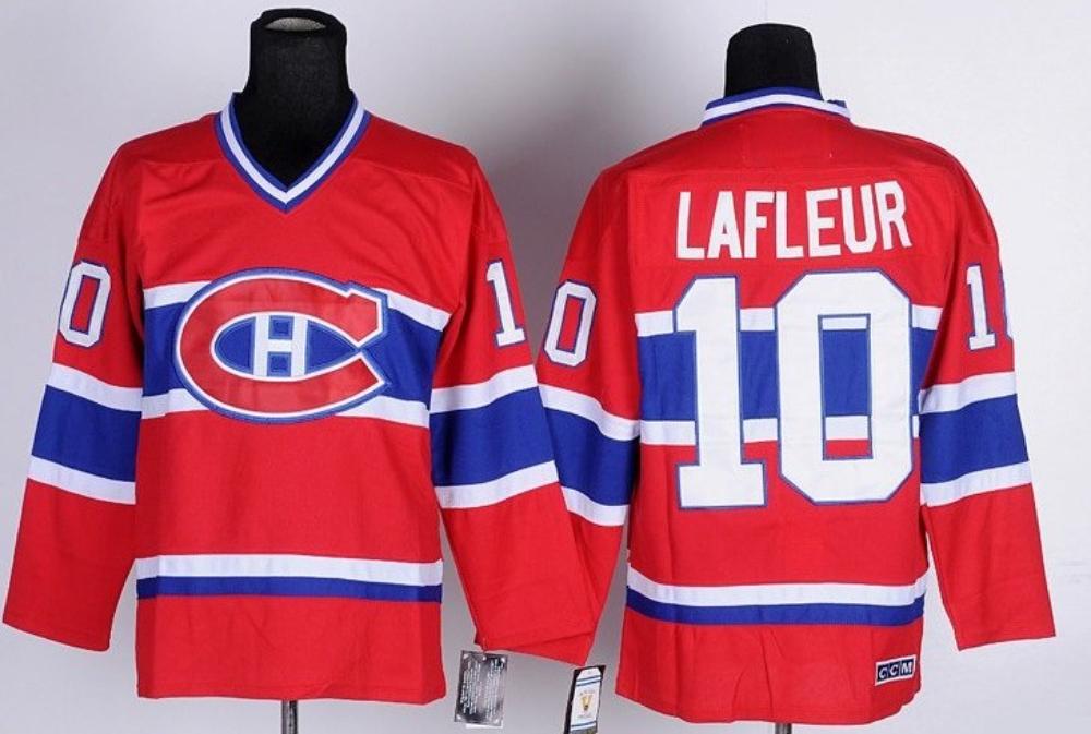 Mens Montreal Canadiens 10 Guy Lafleur Ice Hockey Jerseys