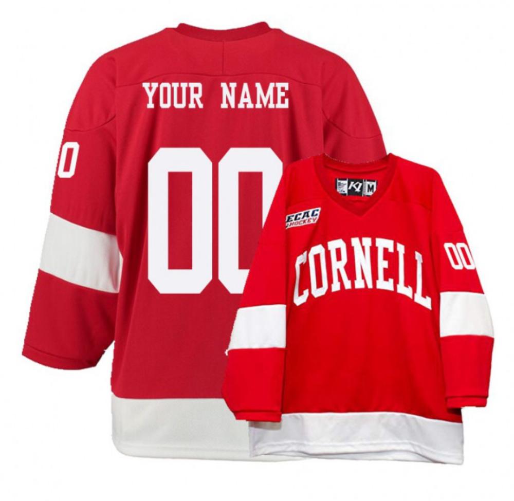 Mens Ncaa 2024 Cornell Big Red Red Custom Hockey Jersey