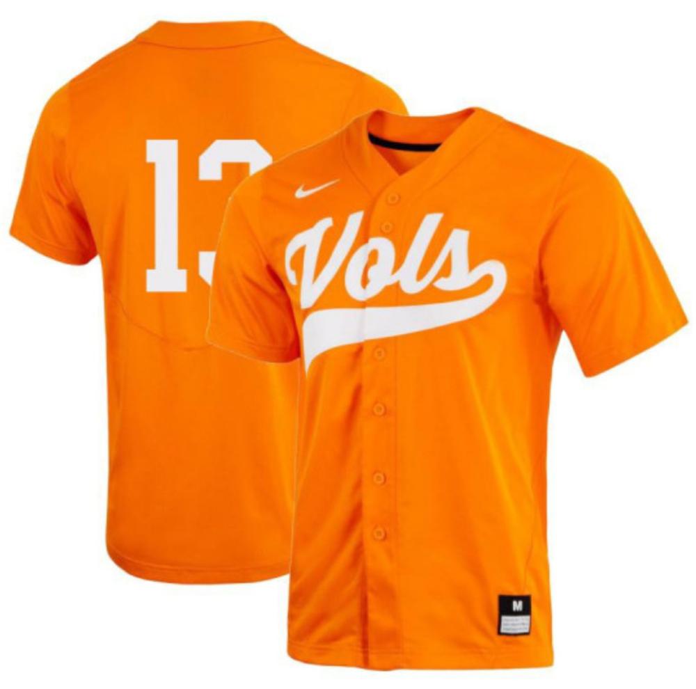 Mens Ncaa 2024 Tennessee Volunteers 13 Andre Lipcius Baseball Jersey Orange