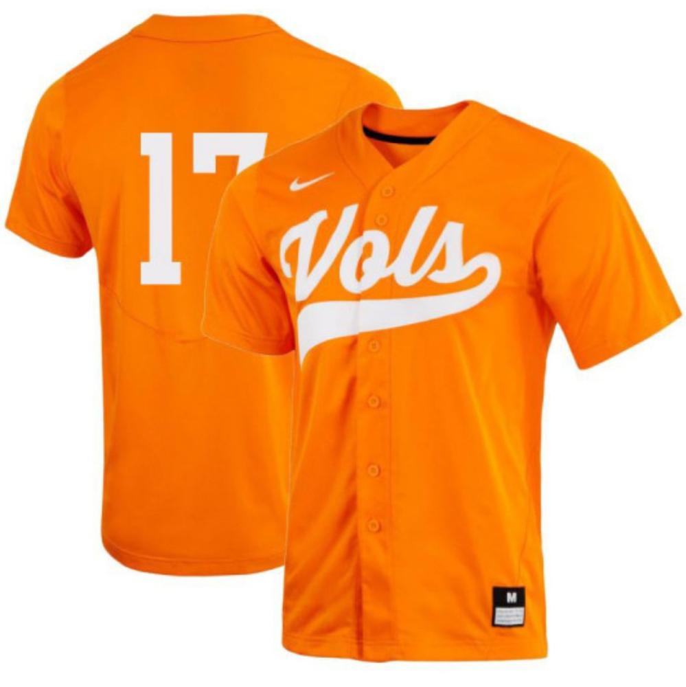 Mens Ncaa 2024 Tennessee Volunteers 17 Connor Pavolony Baseball Jersey Orange