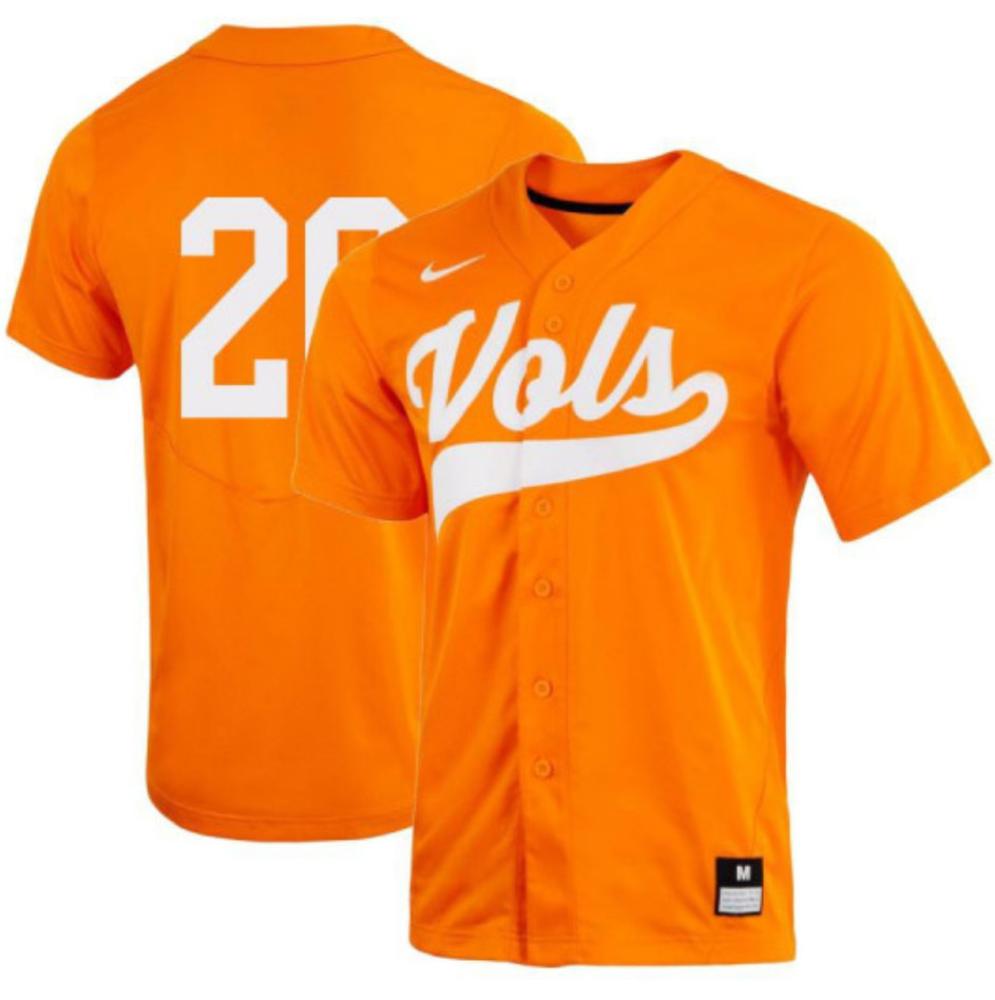 Mens Ncaa 2024 Tennessee Volunteers 20 Connor Housley Baseball Jersey Orange