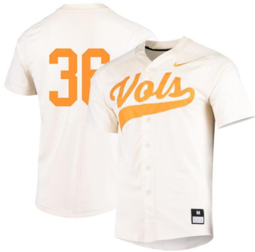 Mens Ncaa 2024 Tennessee Volunteers 30 Ethan Payne Baseball Jersey Cream