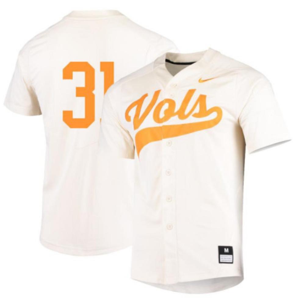 Mens Ncaa 2024 Tennessee Volunteers 31 Caleb Pearson Baseball Jersey Cream