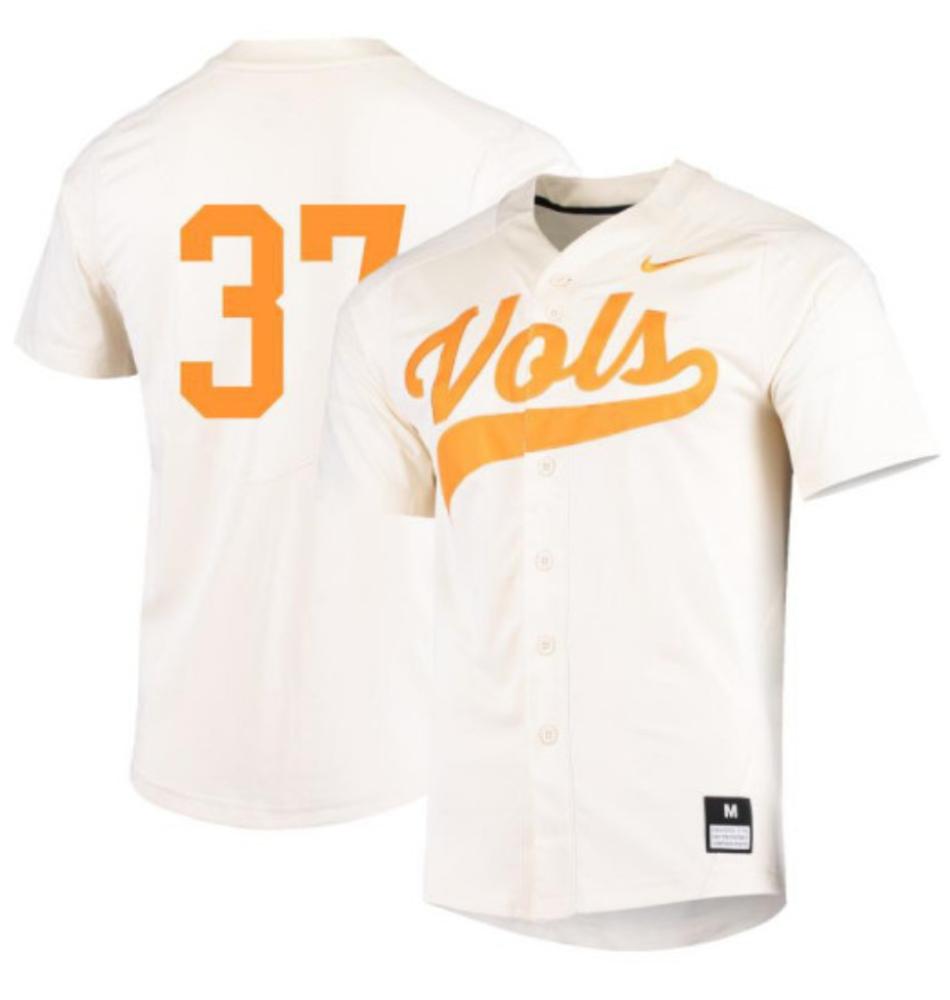 Mens Ncaa 2024 Tennessee Volunteers 37 Brock Lucas Baseball Jersey Cream