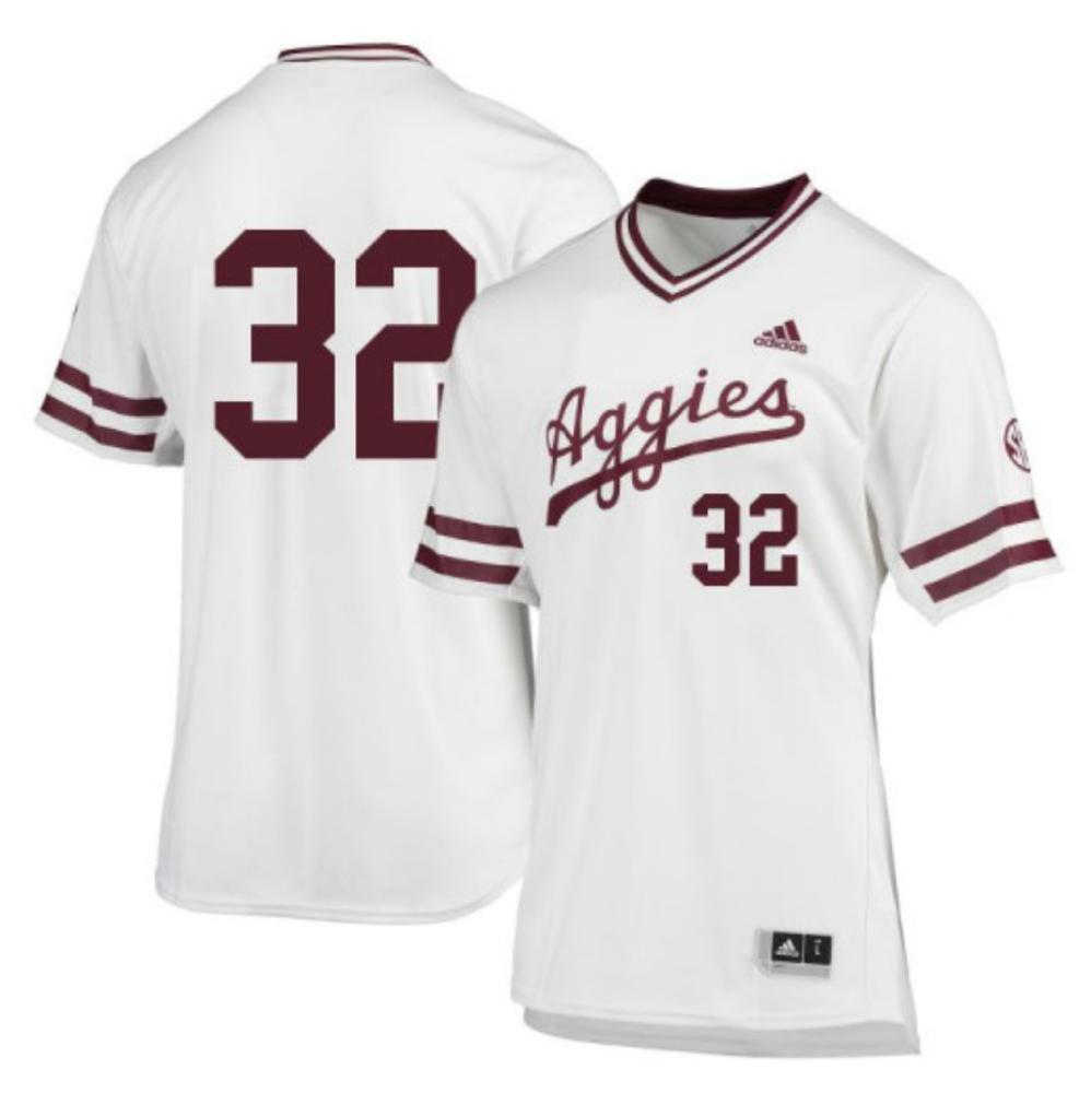Mens Ncaa College Baseball Texas Am Aggies 32 Bryce Miller Jersey White
