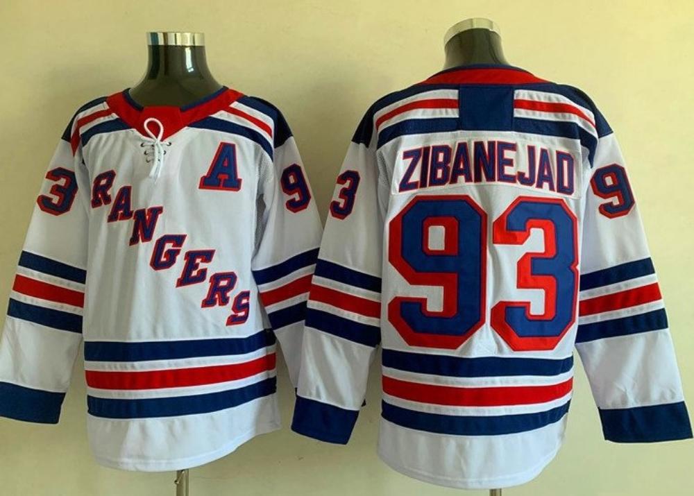 Mens New York Rangers 93 Mika Zibanejad Ice Hockey Jerseys