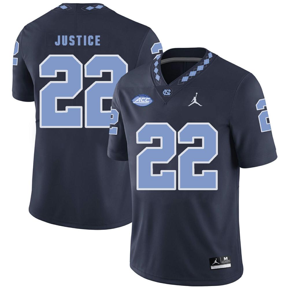 Mens North Carolina Tar Heels 22 Charlie Justice Football Jersey Black